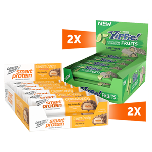 Riegel-Deal: 24x Dextro Energy Cream´n Crunch + 24x YIPPIE! Bar Fruits Lime Tarte für 39,62€ (statt 122€)