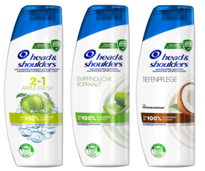 Drei verschiedene 300ml Sorten Head & Shoulders für 2,96€ im Spar-Abo