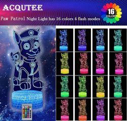 ACQUTEE Paw Patrol z.b Chase LED Nachtlicht für Kinder mit Farbwechsel für nur 16,88€