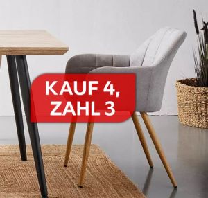 XXXLutz.de: Vier Stühle kaufen und nur drei bezahlen!