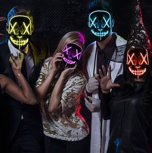 WUJUN Halloween Maske (mit LED-Beleuchtung) für nur 6,99€ inkl. Versand