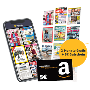 Wieder da: 2 Monate Readly Zeitschriften-Flatrate kostenlos testen + 5€ Amazon-Gutschein