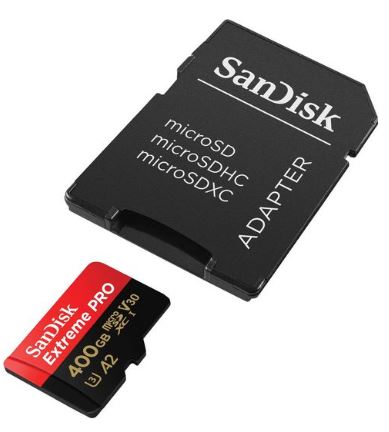 Sandisk Extreme PRO microSD Speicherkarte (400 GB, Class 10, 200 MB/s) ab nur 35,99€ inkl. Versand (statt 48,89€)