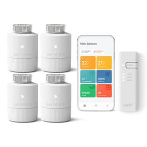 tado° BASIC Starter Kit V3+ mit 4 smarten Heizkörper-Thermostaten & Bridge für 169,95€ (statt 270€)