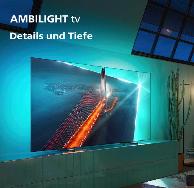 Philips Ambilight TV 48OLED708/12 123 cm (48 Zoll) 4K UHD OLED Fernseher für nur 999€ inkl. Versand