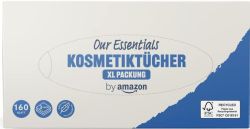 by Amazon Our Essentials Kosmetiktuchbox 3-lagig XL 160 Stück im Spar Abo für nur 1,33€ (statt 1,48€)