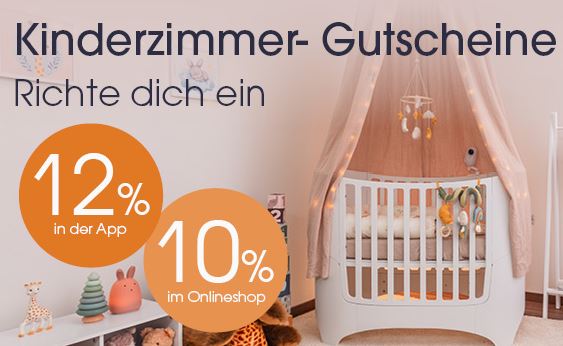 Nur heute: 10%/ 12% Rabatt auf die Kategorie Kinderzimmer im Babymarkt Online-Shop bzw. in der App