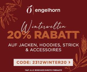 Engelhorn: 20% Rabatt auf über 1.200 Jacken, Hoodies, Strick & Accessoires