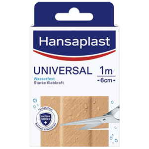 Hansaplast Universal Pflaster (1 m x 6 cm, schmutz- & wasserabweisend) ab 1,67€ (statt 2,99€) – Prime Spar-Abo