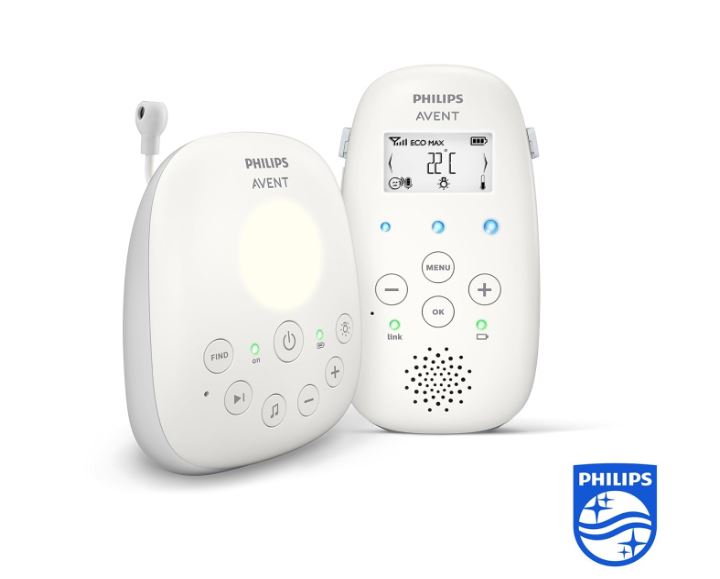 Philips Avent Audio-Babyphone SCD713/26 (DECT, 18 Std. Laufzeit, Gegensprechfunktion) für 79,99€ inkl. Versand