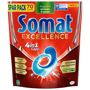 70er-Pack Somat Excellence 4in1 Spülmaschinentabs für nur 10,96€ (statt 16€) – Prime Spar-Abo