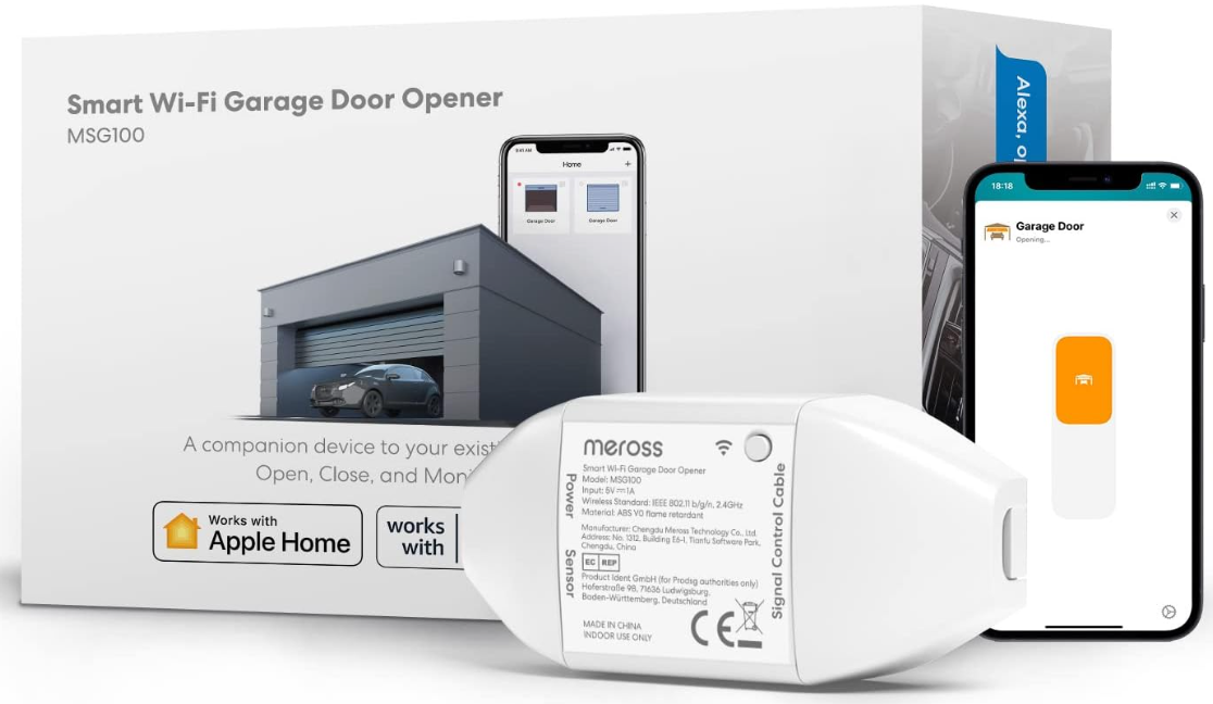 Meross Smart WLAN Garagentoröffner kompatibel mit Alexa, Google Assistant und SmartThings für nur 33,69€ inkl. Versand