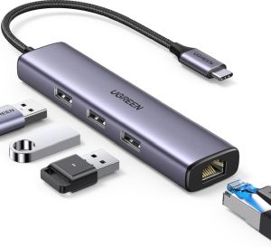 UGREEN USB-C Ethernet mit 3 USB-Ports für 14,99€ (statt 19,99€)