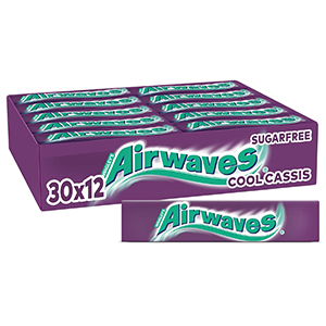 30x 12 Stück Airwaves Cool Cassis Kaugummi ab nur 12,99€ – Prime Spar-Abo