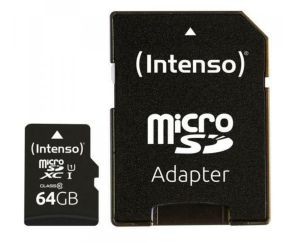 64GB Intenso Micro SDXC Karte UHS-I Speicherkarte (90MB/s – Class 10) für 4,44€