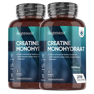 Weightworld Creatine Monohydrate (540 Kapseln, je 3.000 mg) für nur 25,90€ (statt 46€)