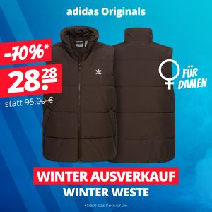 Winter Ausverkauf: adidas Originals Gillet Damen Winter Weste in Braun für 32,23€ (statt 49€)