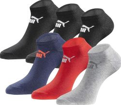 PUMA Sneakersocken Gr. 35-46 Black-Blue-Mix 18 Paar Pack in der Statement Edition für nur 22,99€ (statt 37,99€)