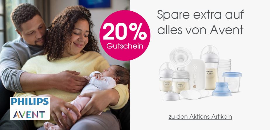 20% Rabatt auf (fast) alles von Philips Avent im Babymarkt Onlineshop