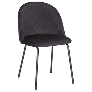 Bessagi Home Stuhl “Selina” mit schwarzem Samtbezug nur 35,45€ inkl. Versand