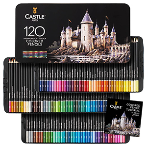 Castle Art Supplies 120 Buntstifte Set in Präsentationsbox aus Blech für nur 41,24€ (statt 55€)