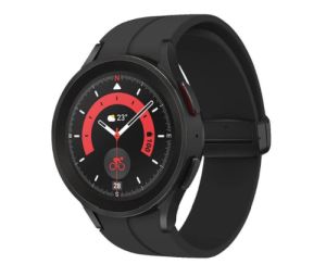 Samsung Galaxy Watch5 Pro BT Smartwatch (Titan Fluorkautschuk, M/L, Black Titanium, 45mm) für nur 229€ inkl. Versand