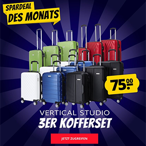 Top! VERTICAL STUDIO 3er-Kofferset (46 verschiedene Farben) für nur 70€