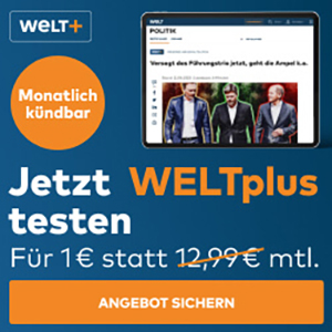 Top! 1 Monat WELTplus oder WELTplus Premium für nur 1€ testen (statt 9,99€ bzw. 19,99€)