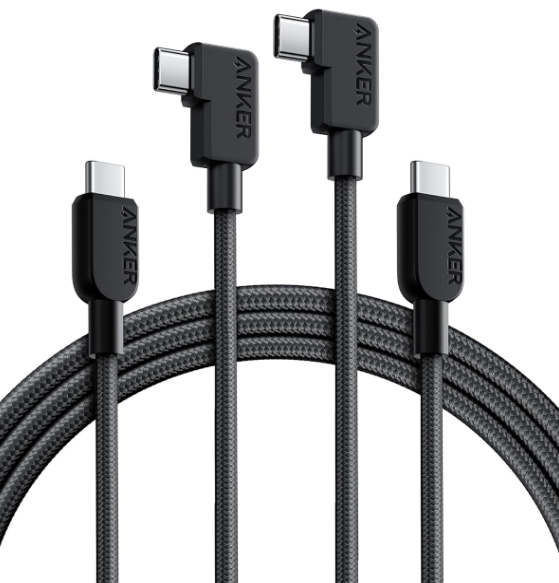2er Pack Anker USB-C Kabel mit Winkelstecker, 240W und 180cm Länge für nur 9,58€ bei Prime inkl. Versand