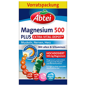 Abtei Magnesium 500 Plus Extra-Vital-Depot (126 Tabletten) ab nur 9,07€ (statt 13,35€) – Prime Spar-Abo