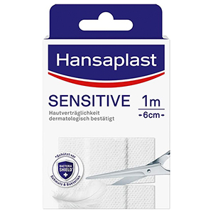 Hansaplast Sensitive Pflaster (1 m x 6 cm, zuschneidbare) ab nur 1,60€ (statt 2,28€) – Prime Spar-Abo