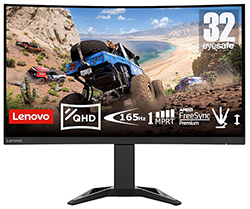 Lenovo G32qc-30 Gaming Monitor (31.5″, 0.5ms Reaktionszeit, 2560×1440 Pixel) für 249€