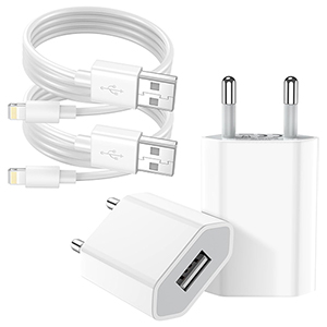 Doppelpack: 2x VINFFS iPhone Ladegerät + 2x Lightning Kabel für nur 6,99€ – Prime