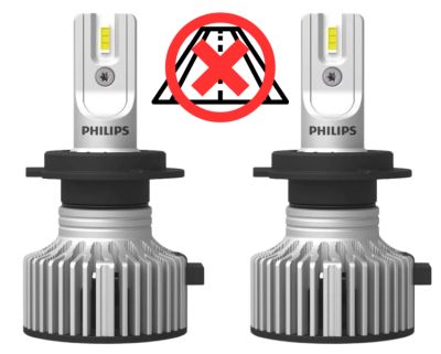 Knallerpreis mit Haken! Philips Ultinon Pro3021 LED-Scheinwerferlampen H7-LED 2er-Set für 38,90€