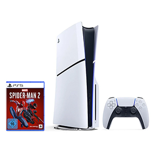 Bestpreis-Bundle: SONY PlayStation5 Slim Disc Edition + Marvel’s Spider-Man 2 für 569€