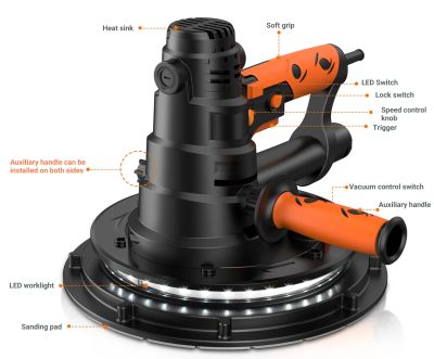 Elektrischer Trockenbauschleifer 800W TACKLIFE PDS03B für 30,95€