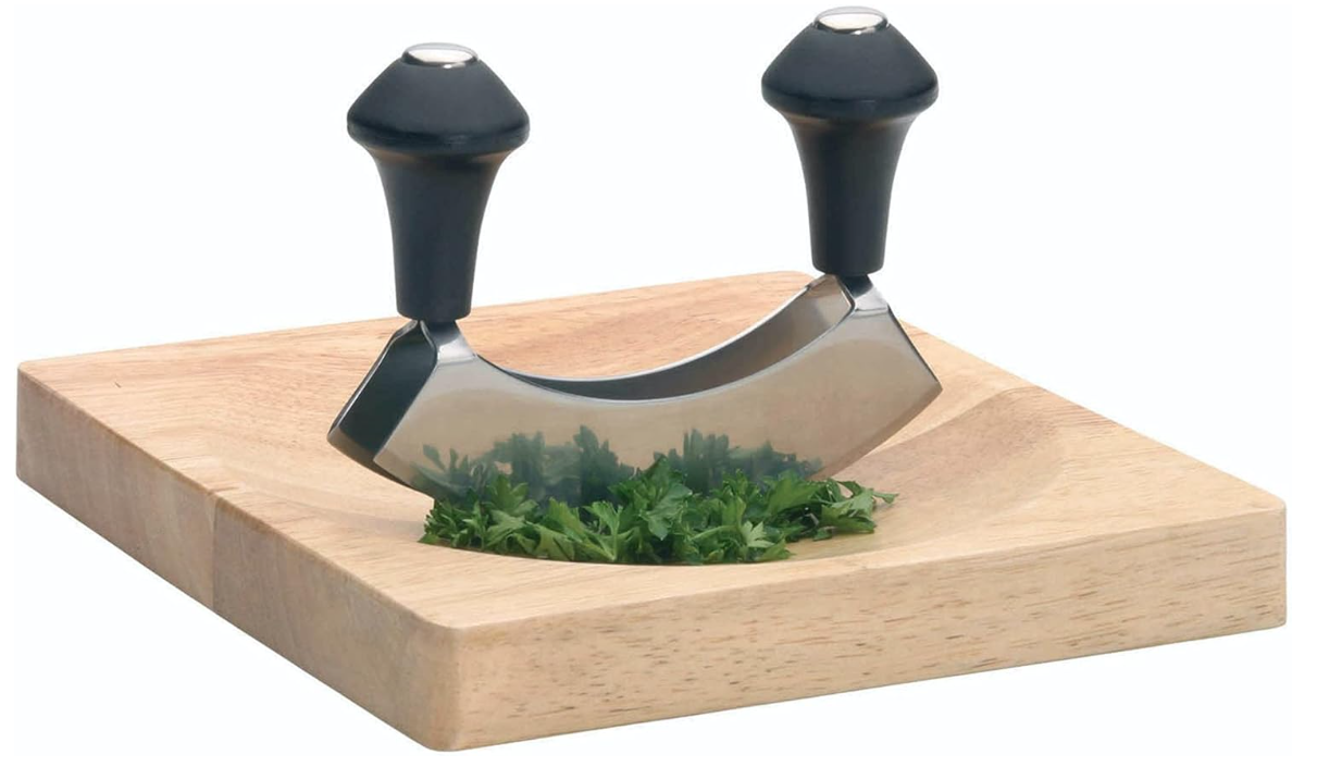 KitchenCraft Mezzaluna Hackmesser und Holzschneidebrett für nur 13,49€ bei Prime inkl. Versand