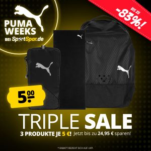 SportSpar: Puma Triple Sale – Handtuch, Armtasche und Schuhtasche für je 5€ zzgl. Versand