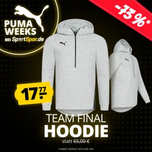 PUMA teamFINAL Casuals Kapuzen Sweatshirt für 21,72€ (statt 31,72€)