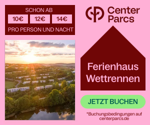 VERLÄNGERT! Center Parcs Ferienhaus-Wettrennen: Übernachtung ab 10€, 12€ oder 14€ pro Person/pro Nacht