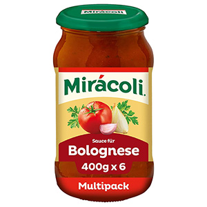 6 Gläser MIRÁCOLI Pasta Sauce für Bolognese (6 x 400g) für nur 10,44€