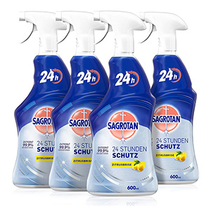 4x 600 ml Sagrotan Desinfizierender Allzweck-Reiniger Zitrusbrise für 9,04€ (statt 11,80€)