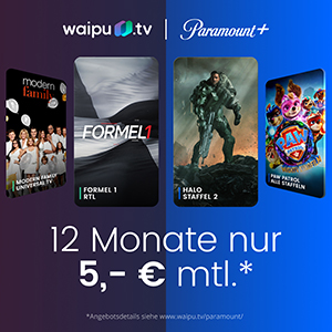 Top! 1 Jahr waipu.tv Perfect Plus für 5€ mtl. + 12 Monate Paramount+ gratis!