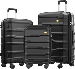 MGOB 3-teiliges Koffer-Set mit Hartschalen Trolleys für 113,99€