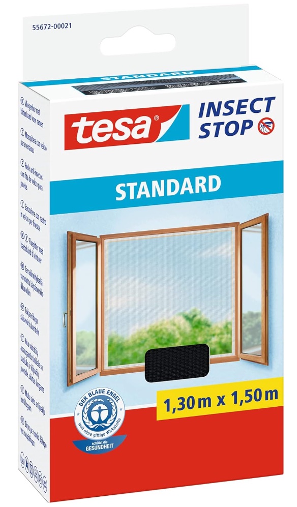 Tesa Fliegengitter Standard 1,3 x 1,5m anthrazit für nur 5,12€ bei Prime-Versand