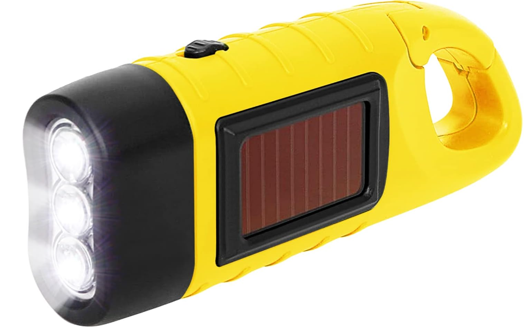 Lixada solarbetriebene, wiederaufladbare LED Notfall Taschenlampe mit Clip für nur 6,49€ bei Prime inkl. Versand