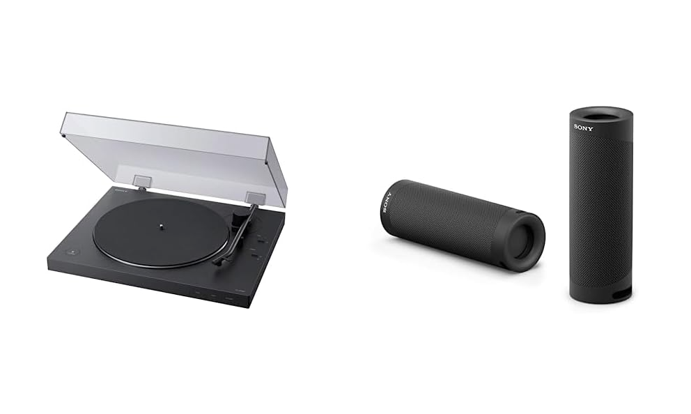 Sony PS-LX310BT Bluetooth Plattenspieler Schwarz & SRS-XB23 tragbarer, kabelloser Bluetooth Lautsprecher für nur 303,98€ inkl. Versand