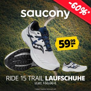 Saucony Ride 15 TR Herren Trail Laufschuhe für 59,99€ (statt 72,94€)