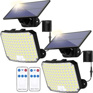 2x Risemart LED Lampen mit Solarpanel und Bewegungsmelder für 17,99€ (statt 27,99€)