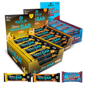 36 (3×12) Bodylab Deluxe Protein Bars oder Protein Oats Bars für 35,99€